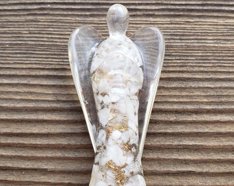 2 INCH HOWLITE Orgone Gemstone Angel