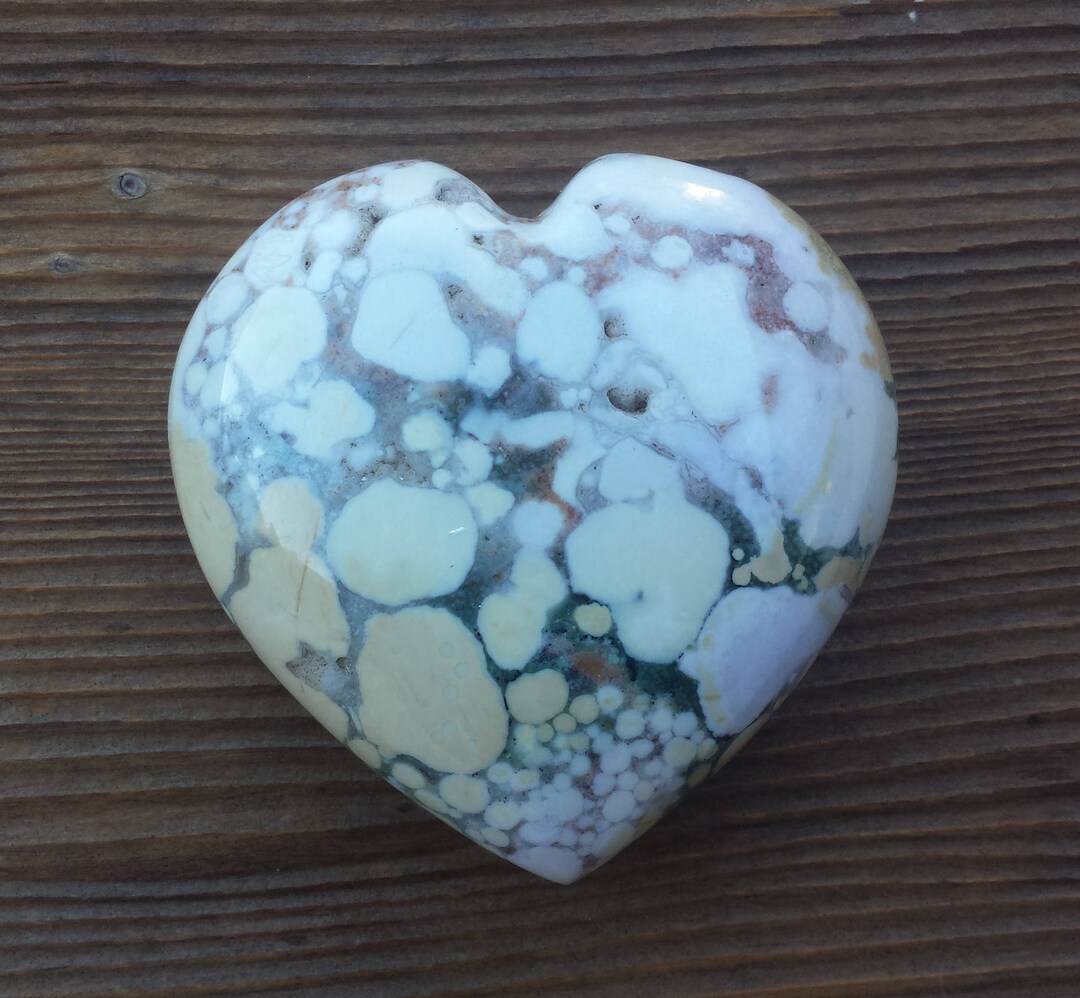 Large NATURAL FOSSIL JASPER Gemstone Puffy Heart 6070mm Etsy Denmark