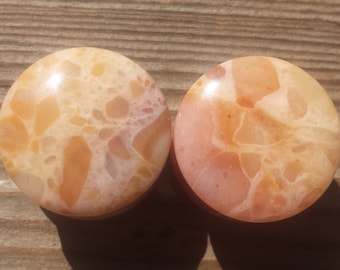 RARE! Pair of Real MOROCCO AGATE Plugs Gauges Body Jewelry Double Flared - Pick Size