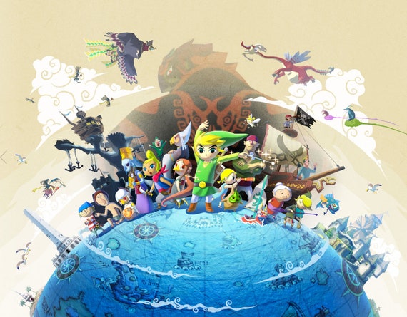 The Legend of Zelda: the Wind Waker World Map Poster 