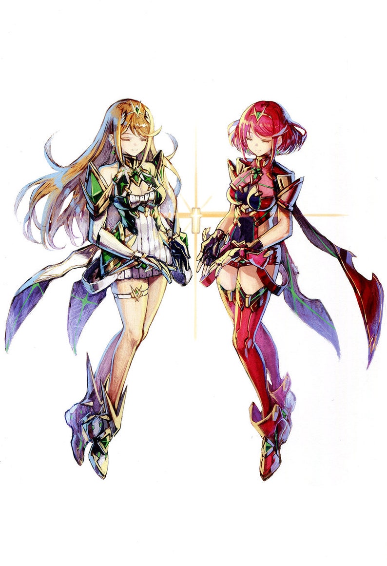 xenoblade chronicles 2 pyra and mythra figures