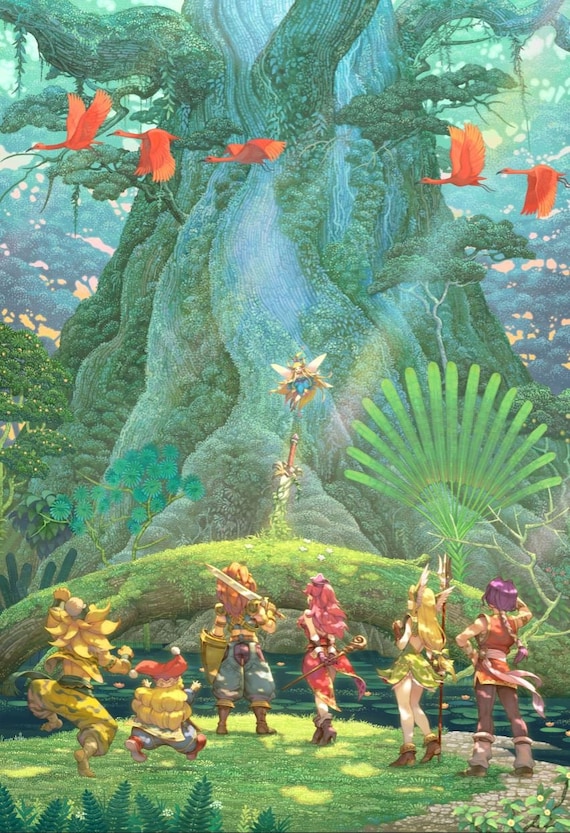 絵画 mana Trials of Mana Original Cover Remake - Etsy