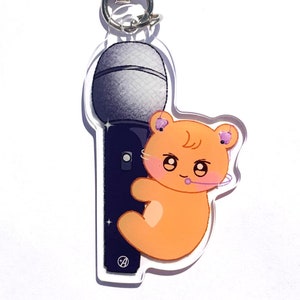 ATEEZ Jongho inspiriert Acryl Schlüsselbund | Tolles Geschenk | Choi Jongho Schrägband | K-Pop süßes Tier Maskottchen Originalkunstwerk | Ateez fanart