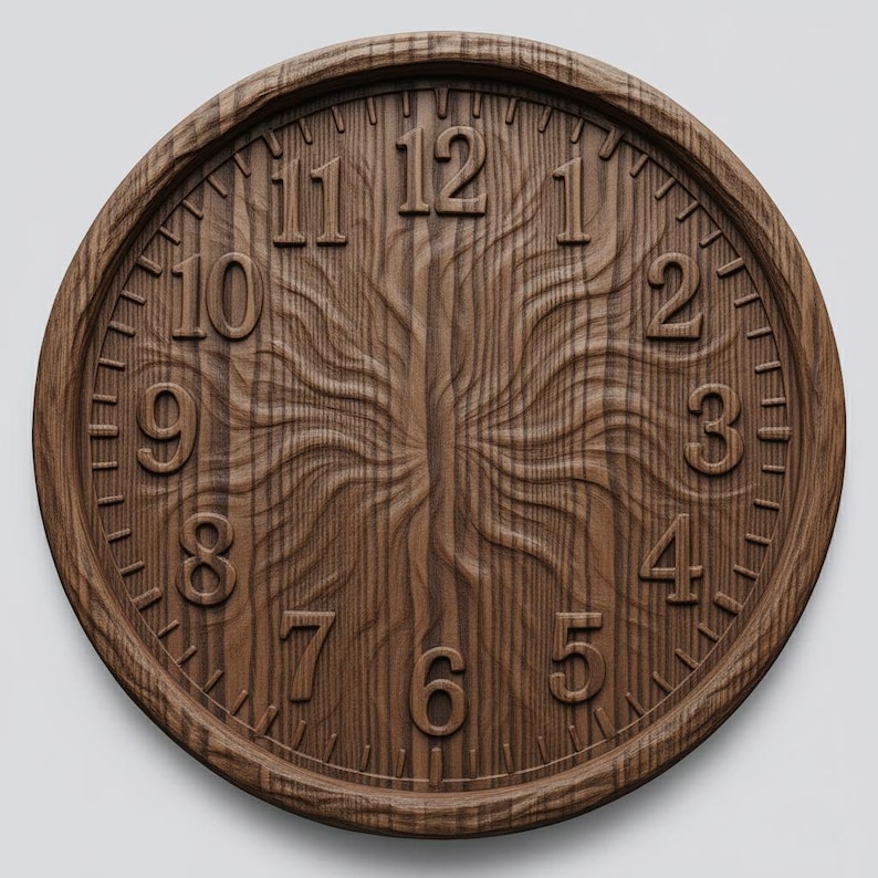 CNC Clock Face STL – Round Wood Carving Pattern (digital Download) - Etsy
