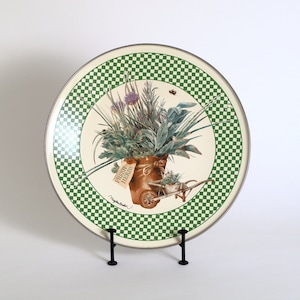 Vintage Marjonein Bastin &quot;Fresh Herbs&quot; Metal Tray