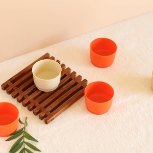 Tupperwear Cups Set of Five Multicolor Stackable Plastic Cups