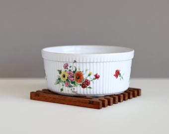 Apilco Baking Bowl | Souffle | Porcelain Salad Bowl | French Porcelain Dish