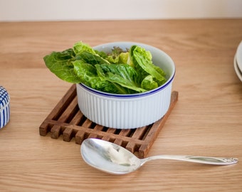 DANSK Bistro Bowl White and Blue Stripe