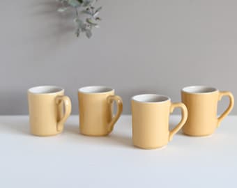 Vintage Yellow Diner Coffee Mugs