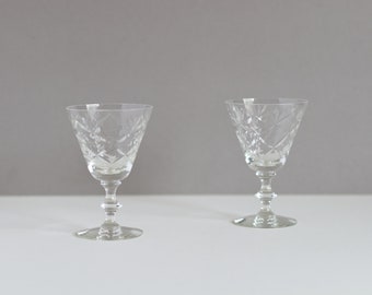 Vintage Wine Glasses (set of 2)