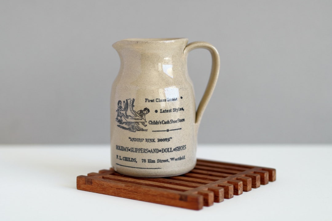 Moira Pottery England Stoneware Pitcher / Stoneware Jar / Stoneware