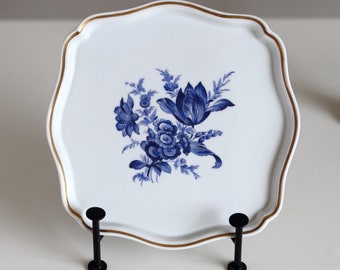 Richard Ginori Plate Blue Flowers Pattern