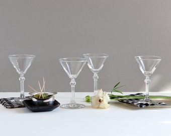 Vintage Martini Glasses / Cocktail Glasses (set of 4)