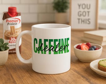 Caffeine Dealer PNG | Funny Coffee Lover Sublimation Design | Instant Digital Download