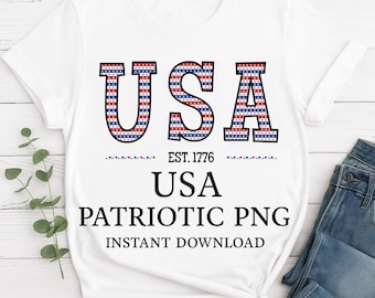 USA Patriotic Stars & Stripes PNG | Juli 4 Sublimations Design | Sofortiger digitaler Download