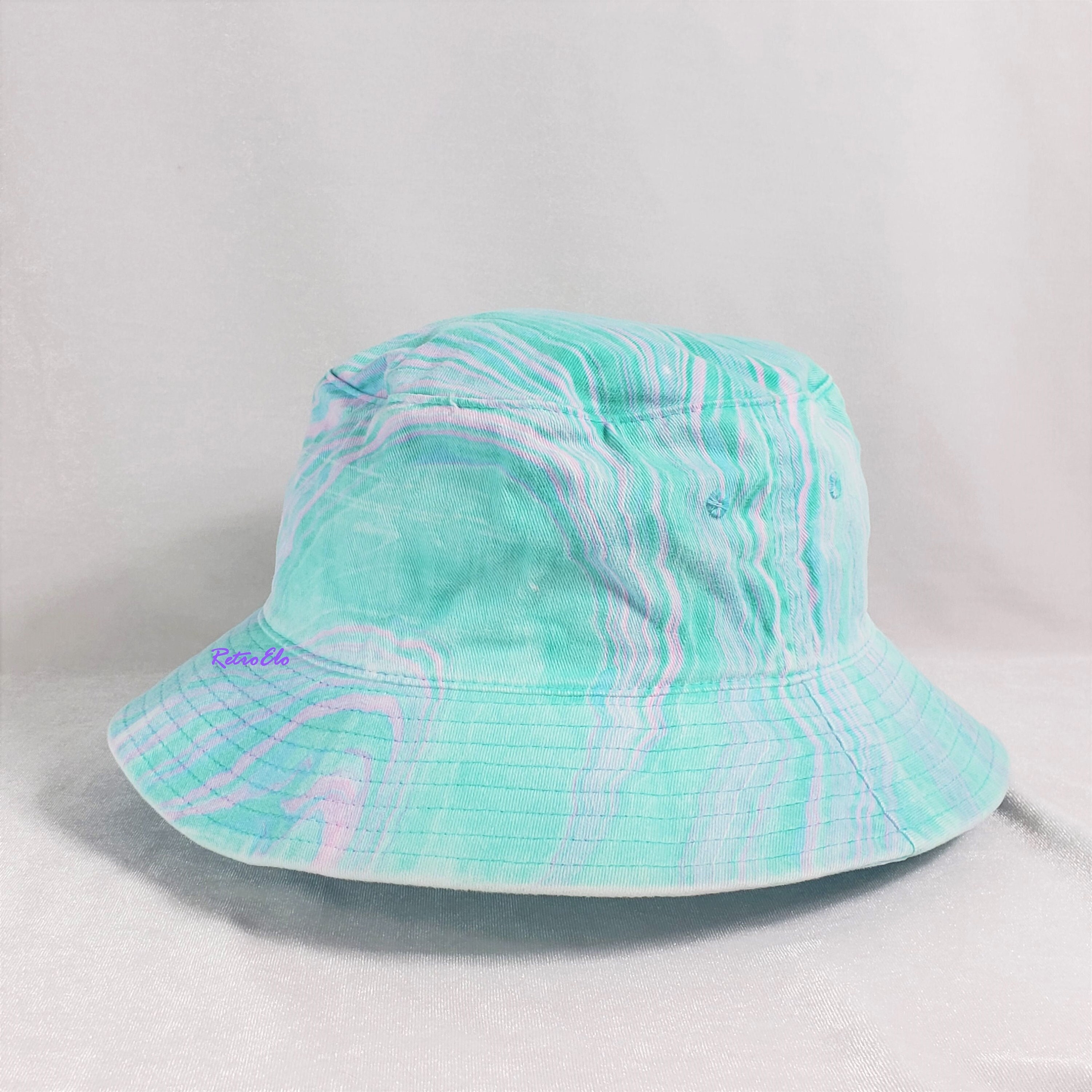 Vapor Stripes Bucket Hat Vaporwave Hat One of Kind Hat - Etsy
