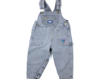 Baby Boy Kids Vintage Grey Cotton Oliver Overalls