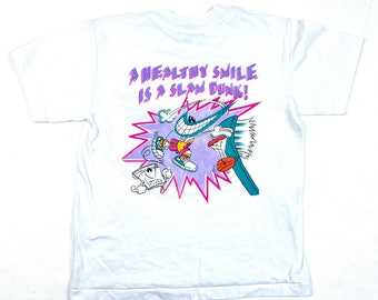 Dentist humor t-shirt, vintage kids fun dentist tee, Just Do it dental smile t-shirt, Size 10Y