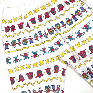 Pantaloni martello stampati per bambini, pantaloni capri jogger harem stampati vintage per bambini, taglia 4/5Y immagine 2