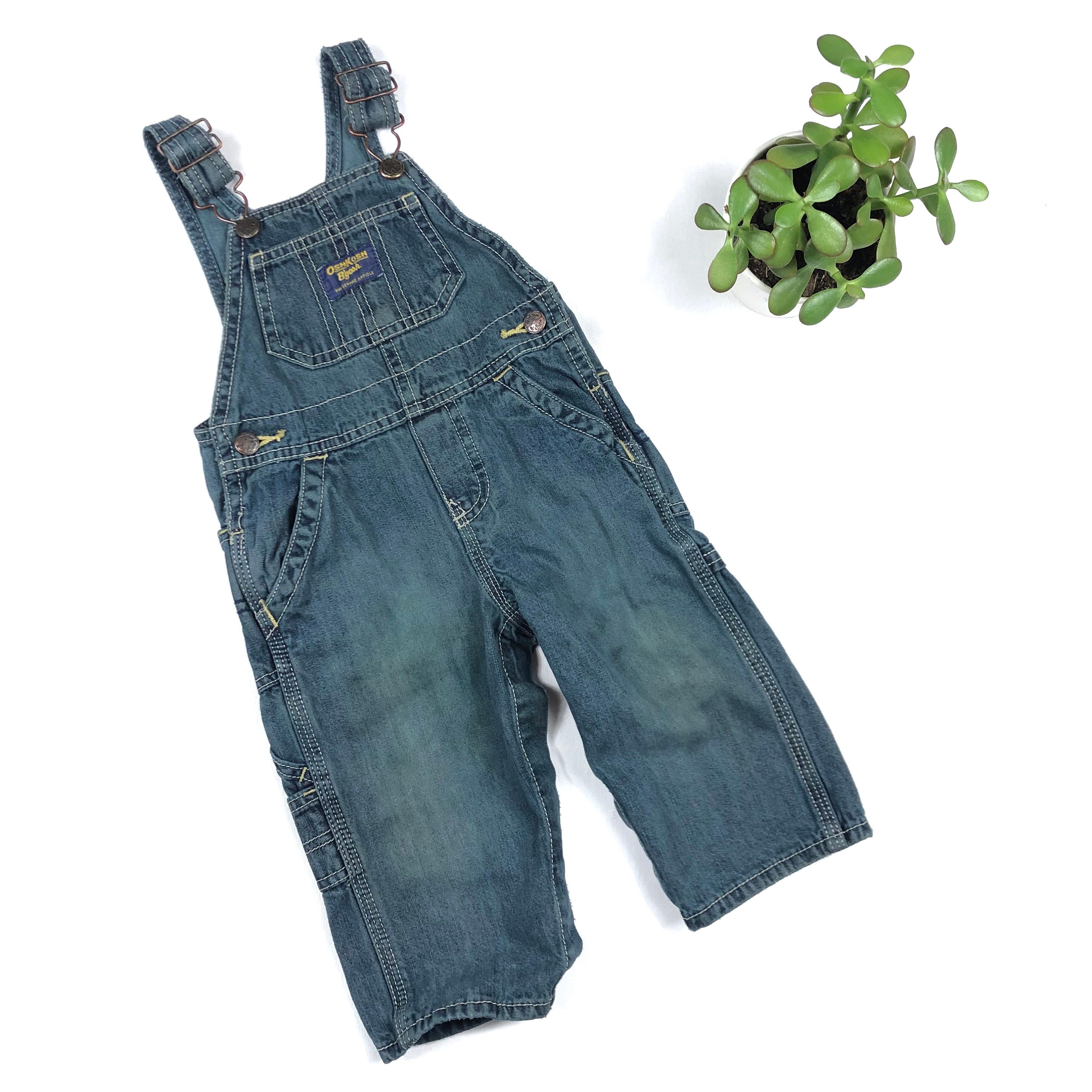 green denim dungarees