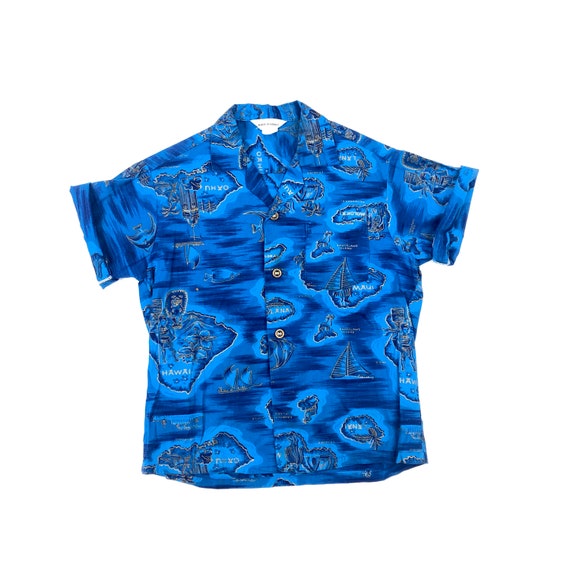 Kids Hawaiian shirt, Vintage kids classic Hawaii v