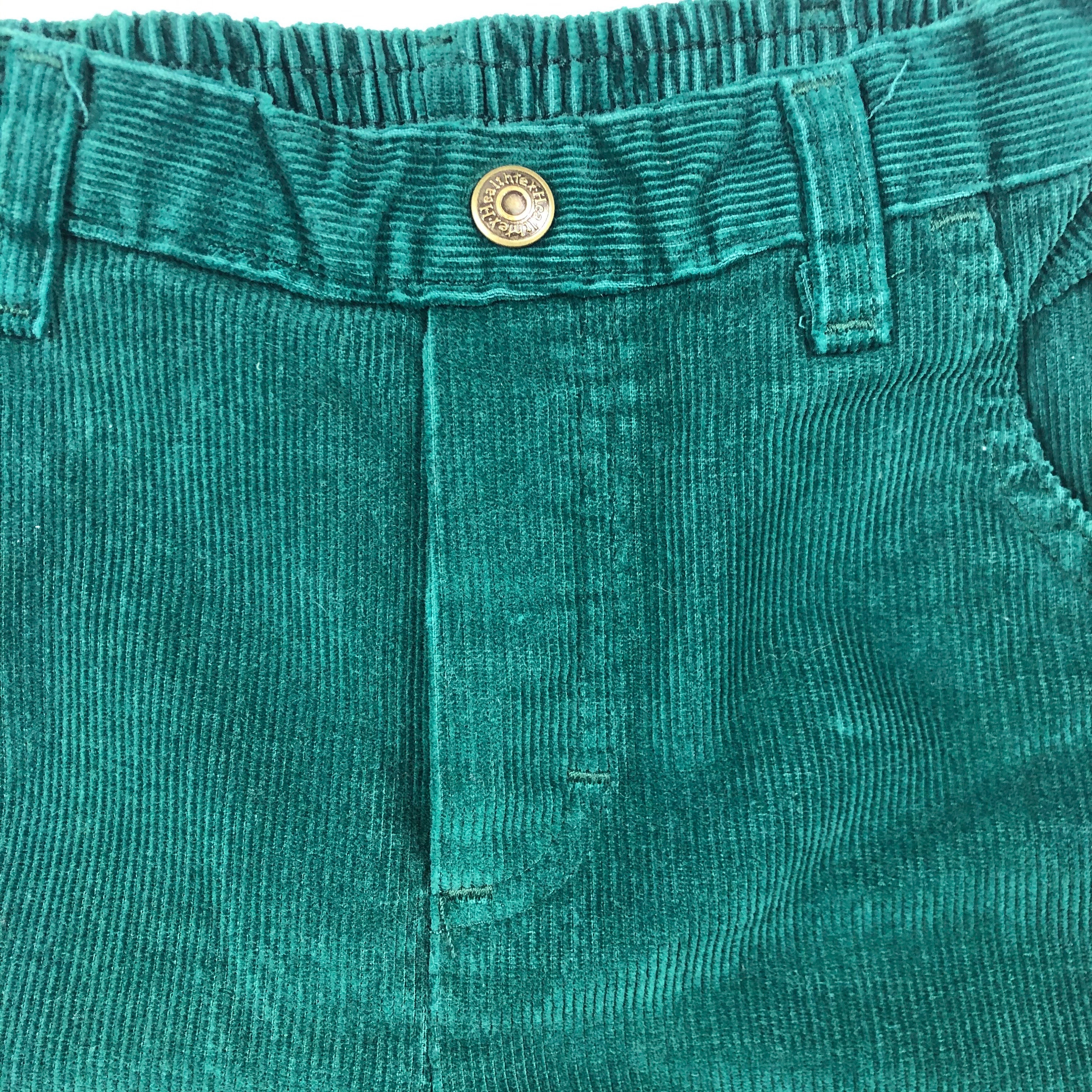 dark green cord trousers