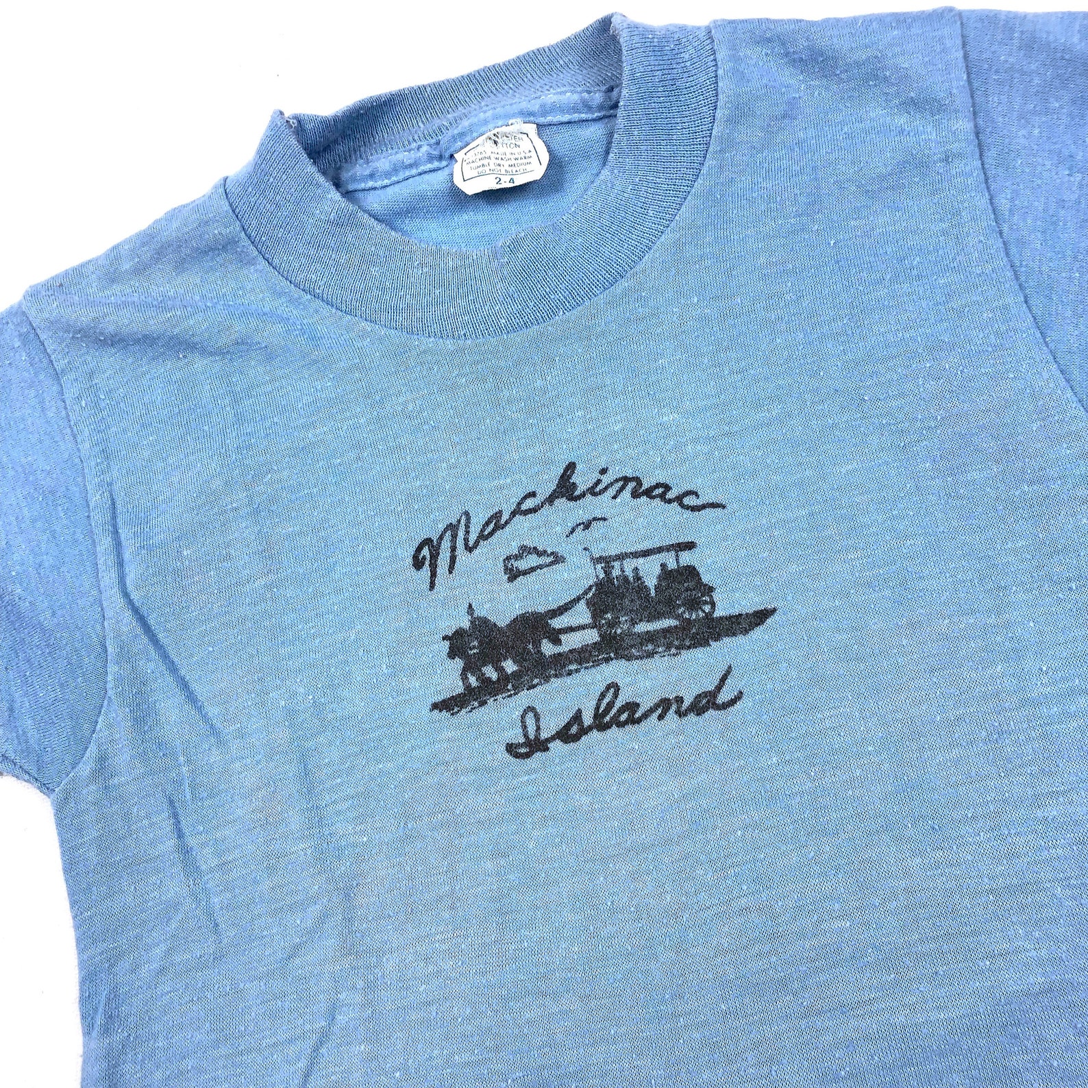 Vtg kids Mackinac Island souvenir tee 70s Souvenir tshirt | Etsy