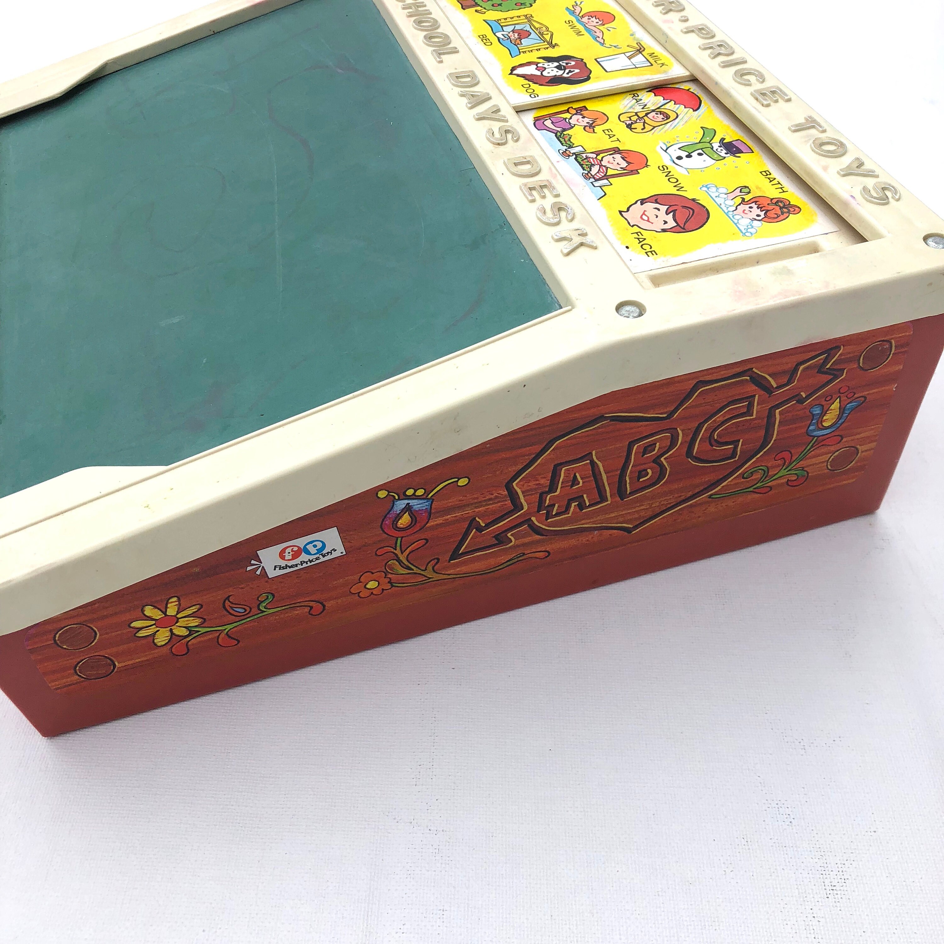Vintage 1972 Fisher Price School Days Desk Magnetic Letters