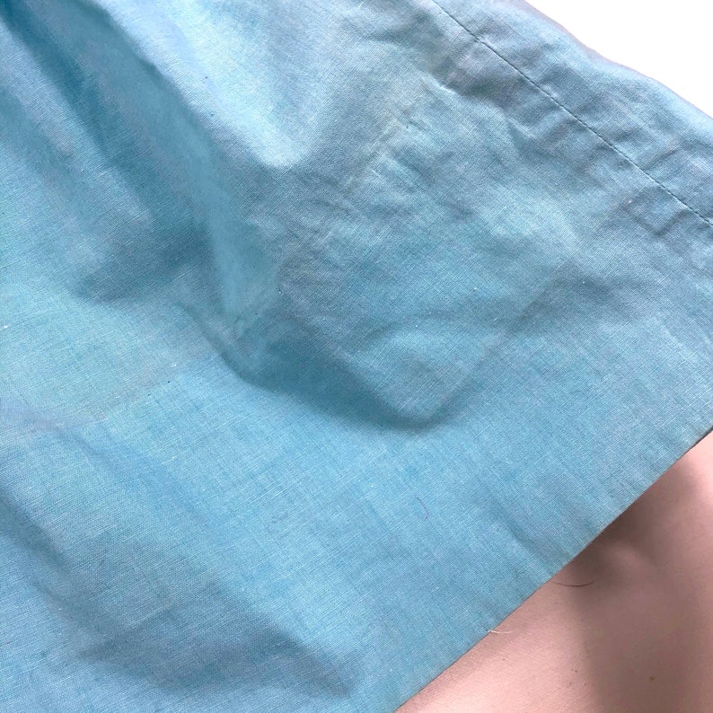 Vtg teen 50s cotton dress Size 13Y Vintage girls blue cotton fit and flare 50s Saks Fifth Avenue dress as-is