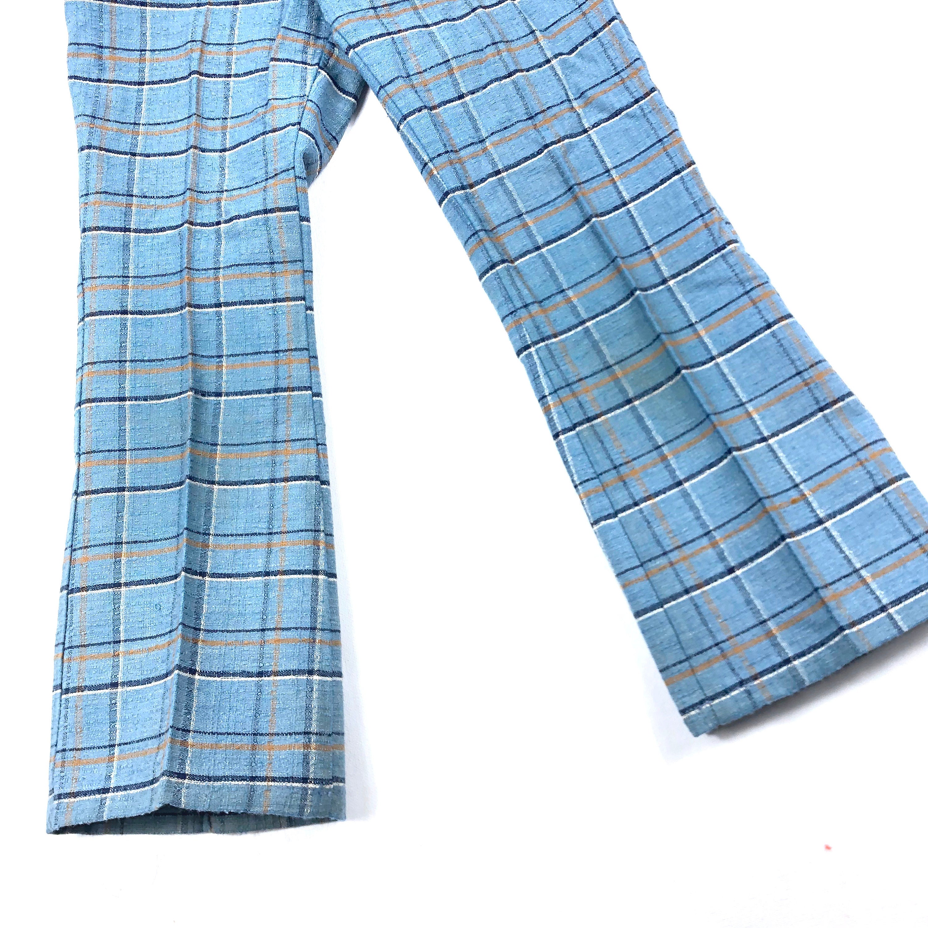 buffalo plaid bell bottoms