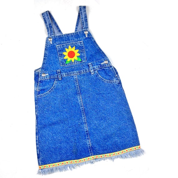 Blue denim jumper skirt hotsell