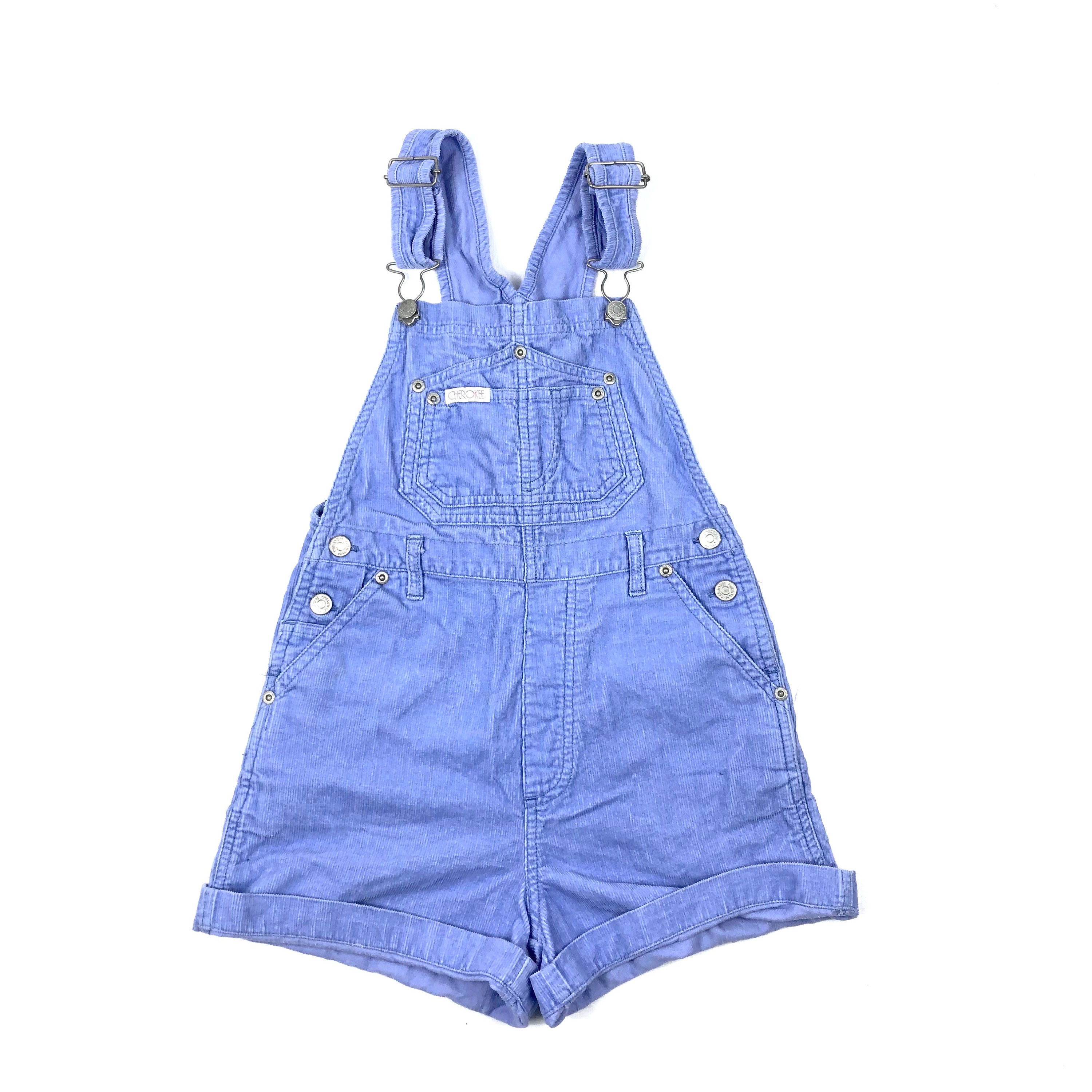 vintage shortall light blue denim overalls