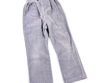 Vintage kids 80's grey corduroy slacks, Kids light grey straight leg cord pant, Girls corduroy pant, Size 6Y