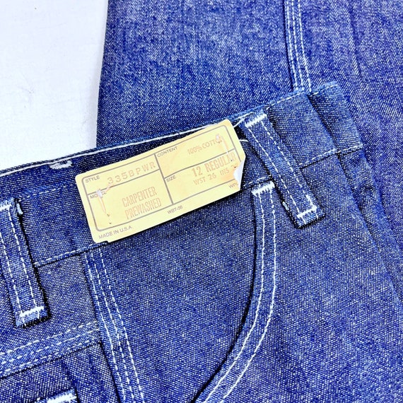 Vtg Wrangler kids carpenter utility jeans, Deadst… - image 4