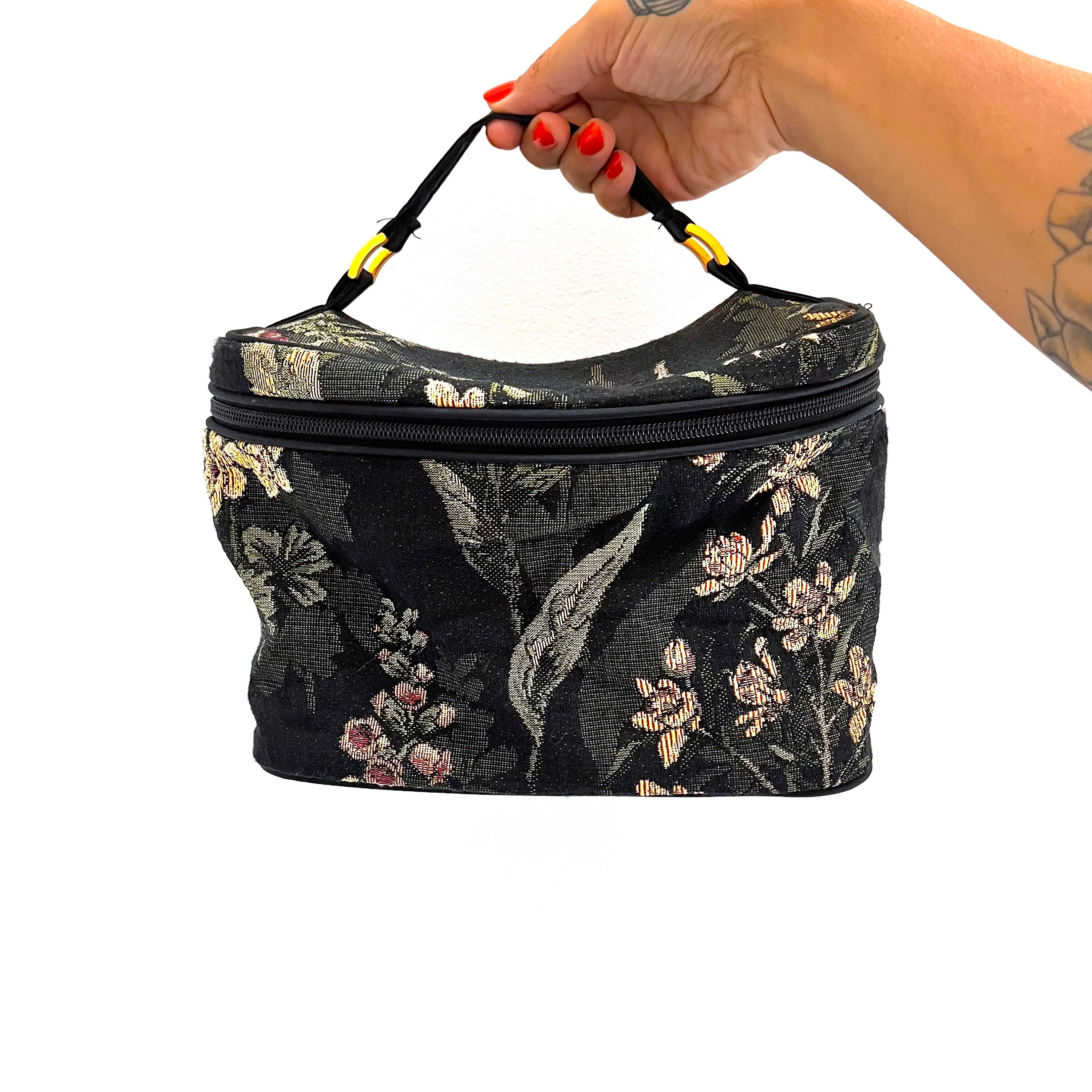 LL Bean Hanging Toiletry Bag Travel Organizer Cosmetic Bag Small Aqua  Floral