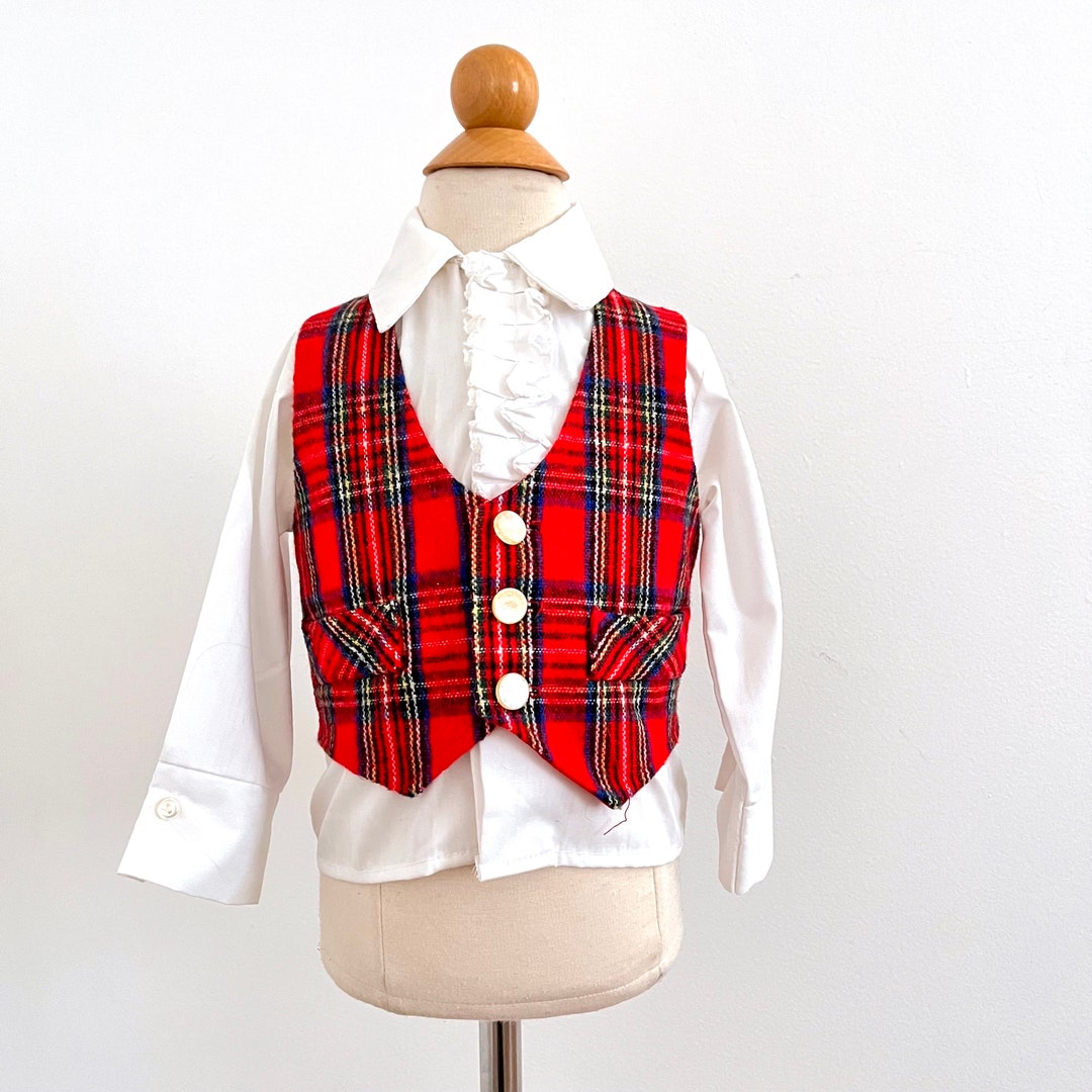 Vtg Kids Tuxedo Shirt and Vest Set Vintage Good Lad White Etsy