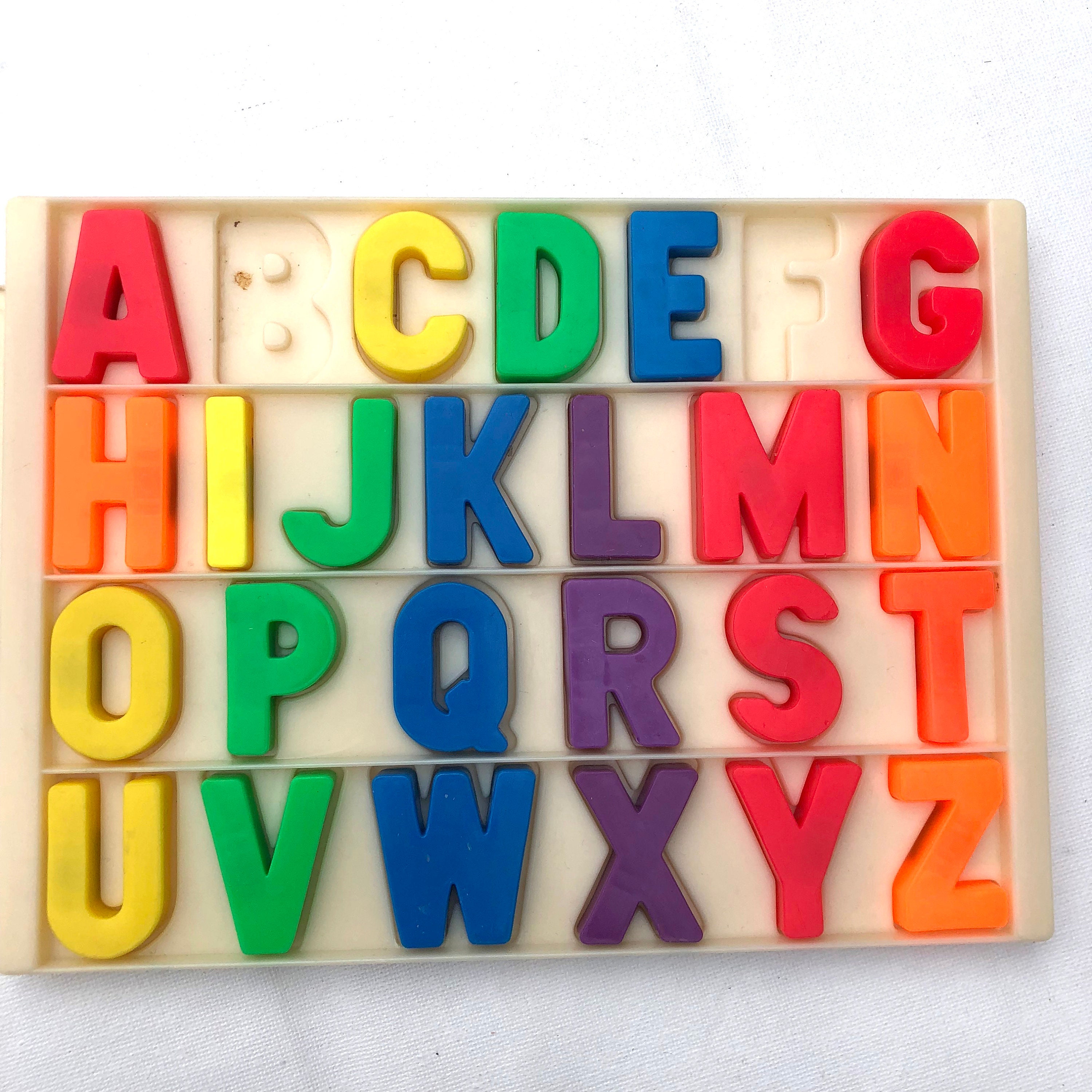 Vintage 1972 Fisher Price School Days Desk Magnetic Letters