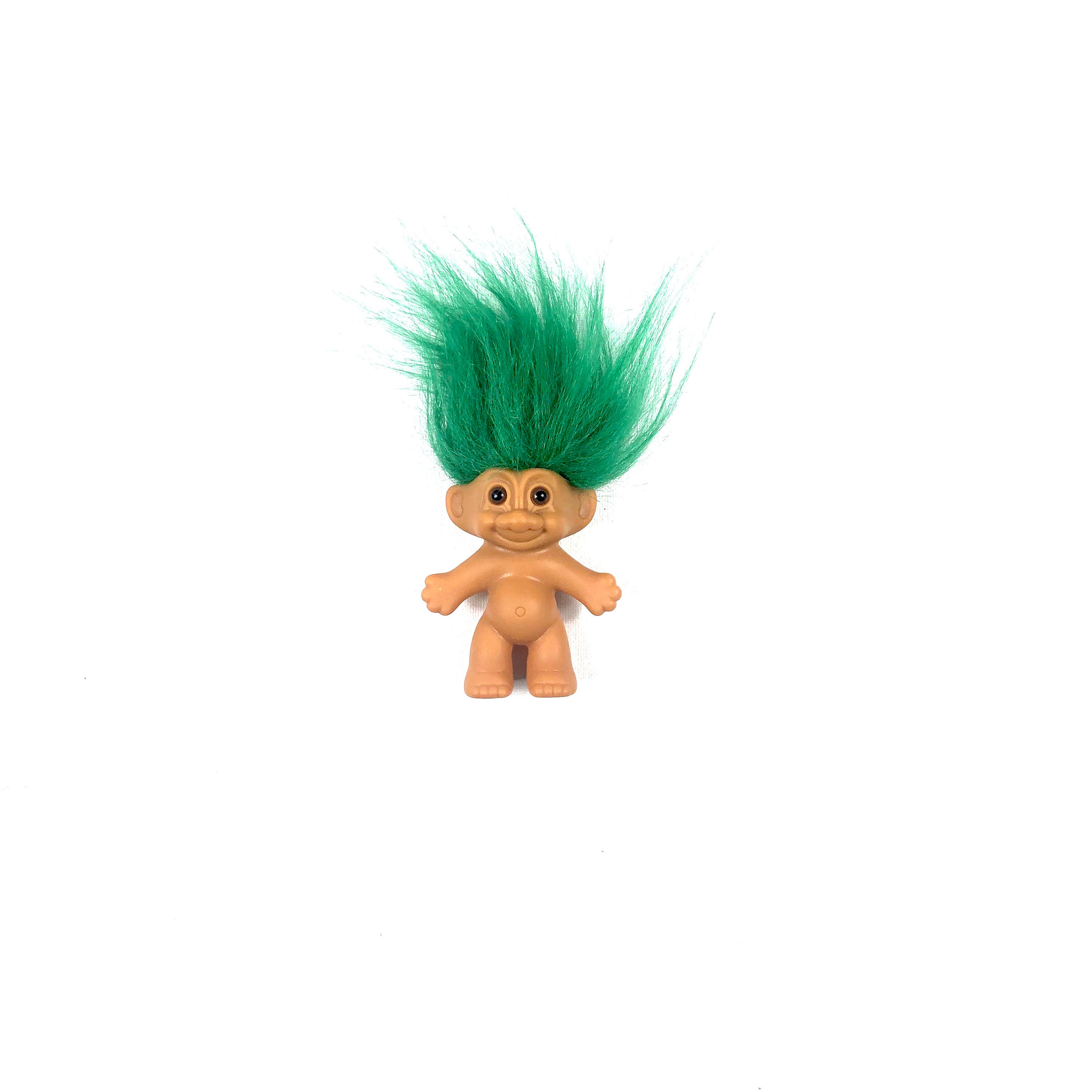 Russ Troll Doll Green Haired Troll Small 90 s Troll Doll Good Luck Charm