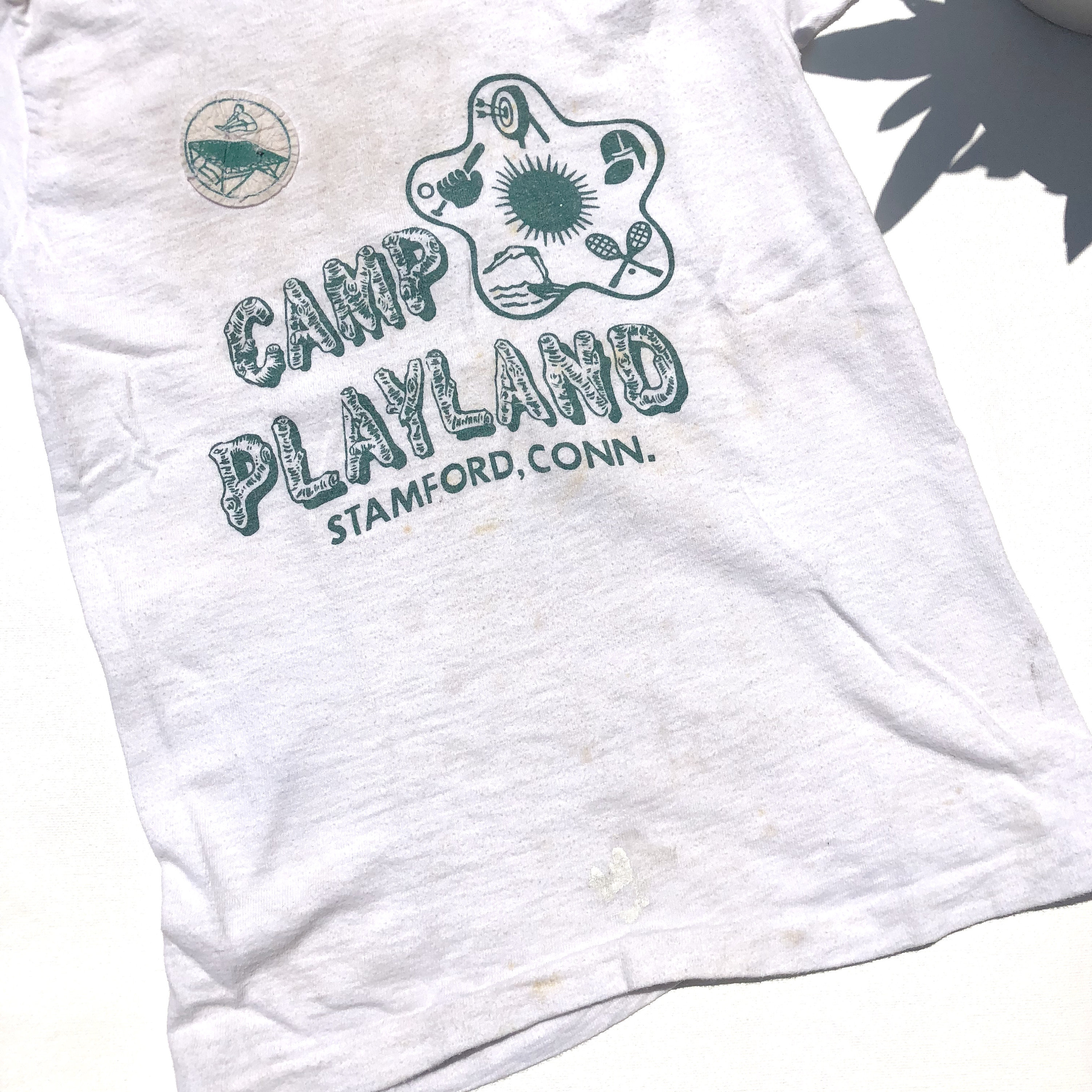 Size 12 Vintage 60s Camp Playland t-shirt Vintage Collectors Camp Playland Stamford Conn Kids vintage souvenir shirt t-shirt