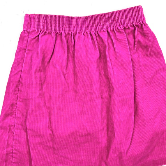 Vintage kids magenta corduroy skirt, Bright pink … - image 5