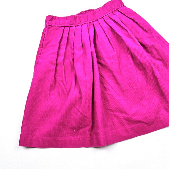 Vintage kids magenta corduroy skirt, Bright pink … - image 2