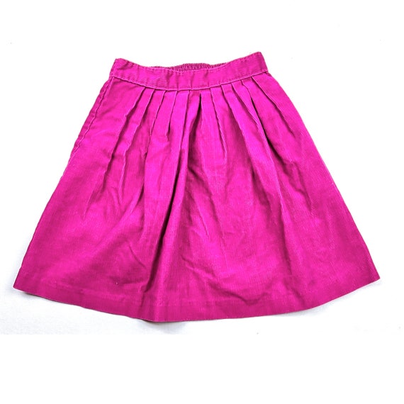 Vintage kids magenta corduroy skirt, Bright pink … - image 1