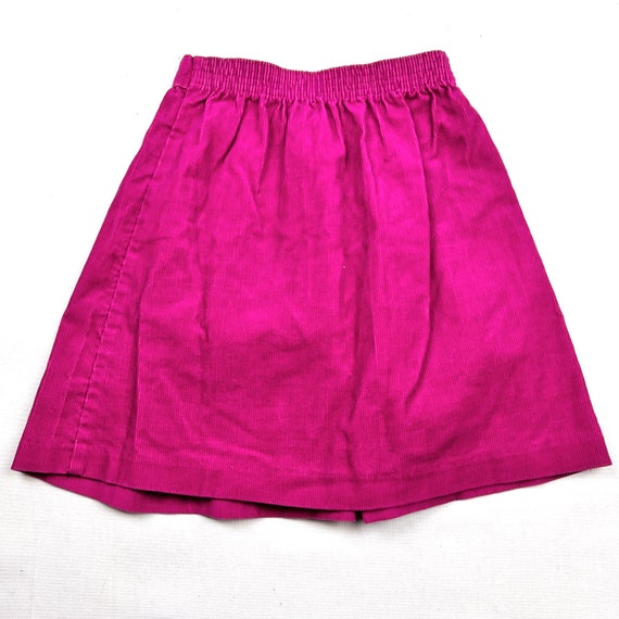 Vintage kids magenta corduroy skirt, Bright pink … - image 4