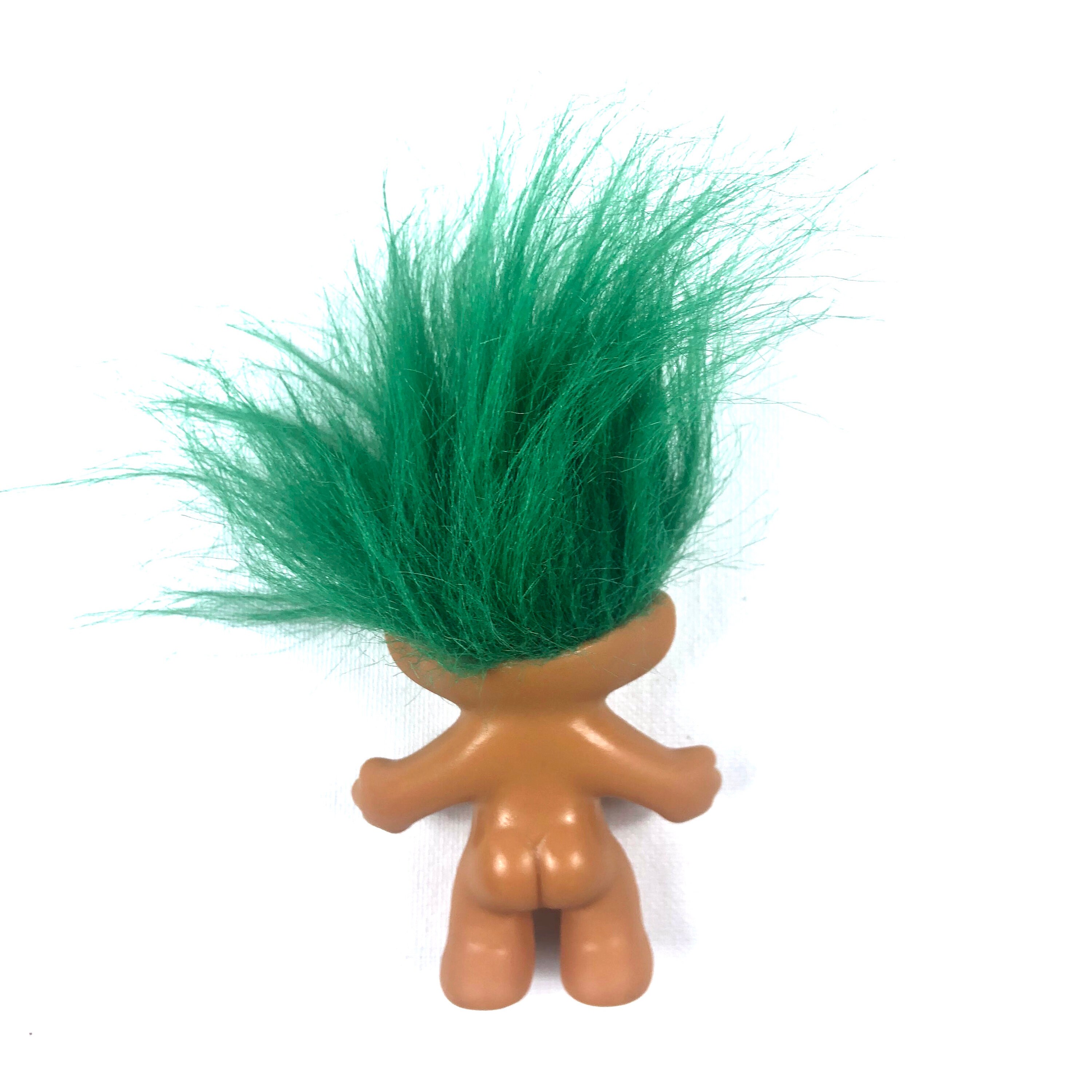 Russ Troll Doll Green Haired Troll Small 90 s Troll Doll Good Luck Charm