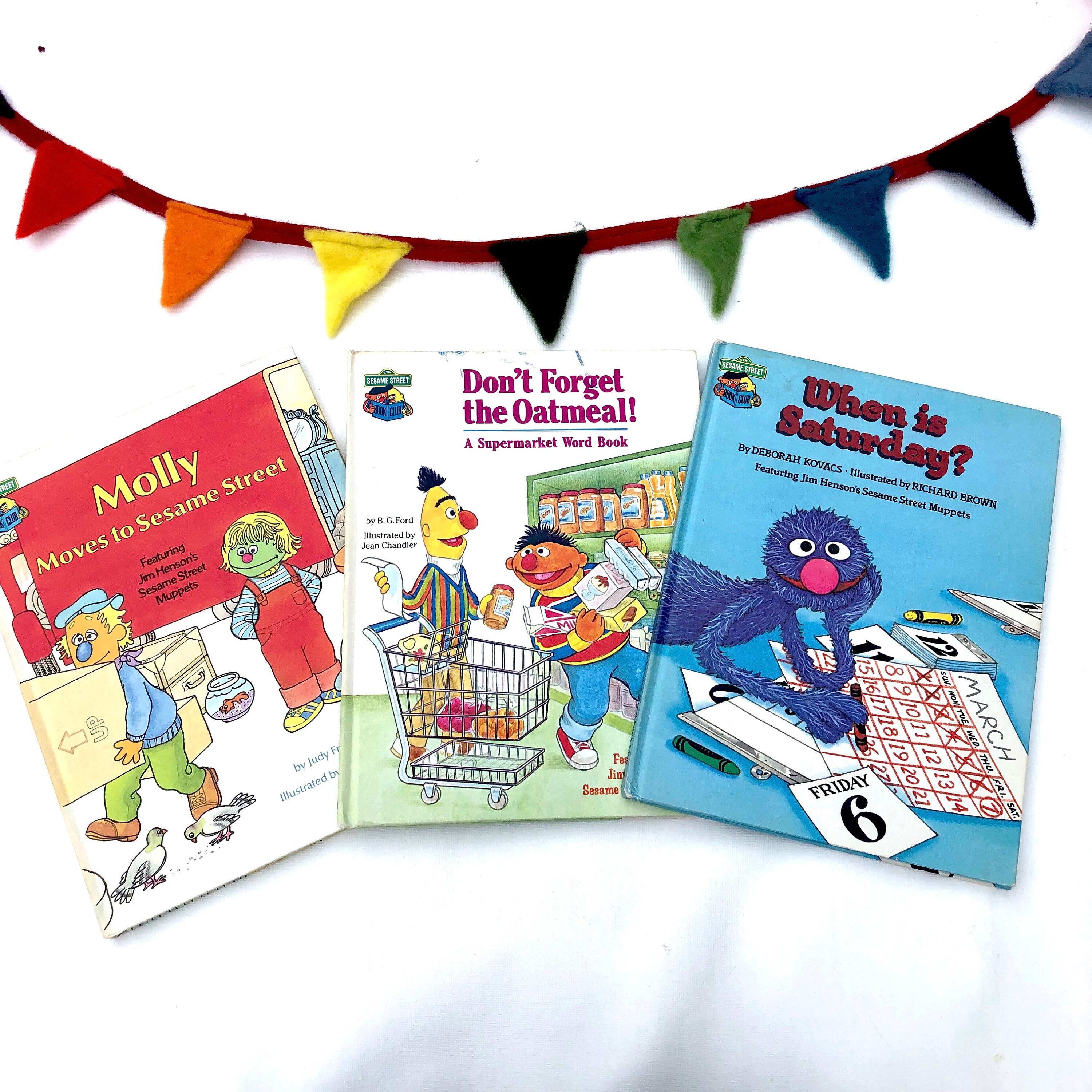 Vintage Kids Sesame Street Book Club 1980s Jim Hensons - 