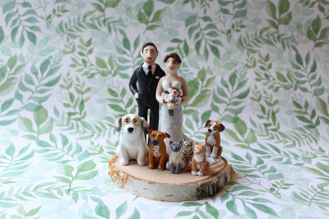 Custom Bride & Groom Wedding Cake Topper - Etsy