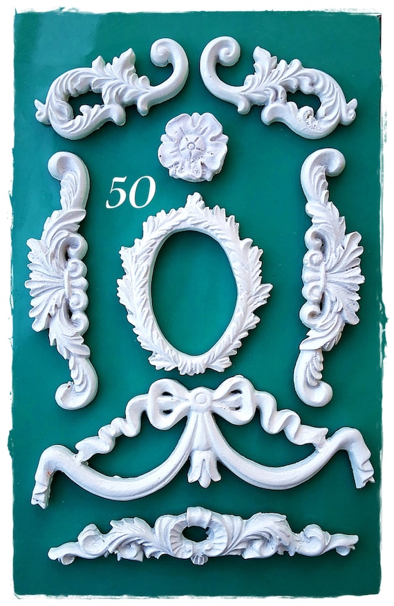 Baroque Ornaments 50.silicone Mould Etsy