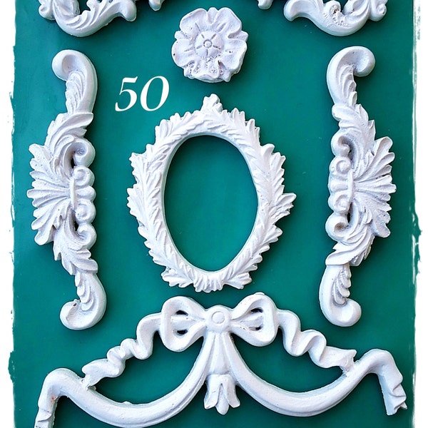 Baroque Ornaments 50....Silicone Mould