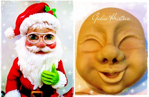 Father Christmas Face Silicone Mould