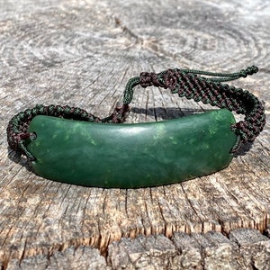 Canadian Jade Mens Matte Bracelet 1833-11w Nephrite Jade Green Jade Natural Jade image 1